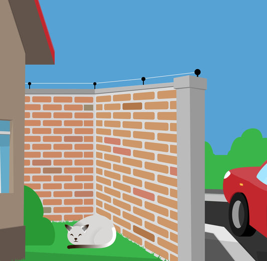 Cat Proof Fence Installation Pack - Masonry Fences 25m | SmartCatsStayHome
